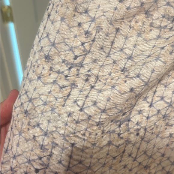 Rebecca Taylor linen & jersey Sleeveless gray & blue Dress with tie size M - Picture 3 of 3